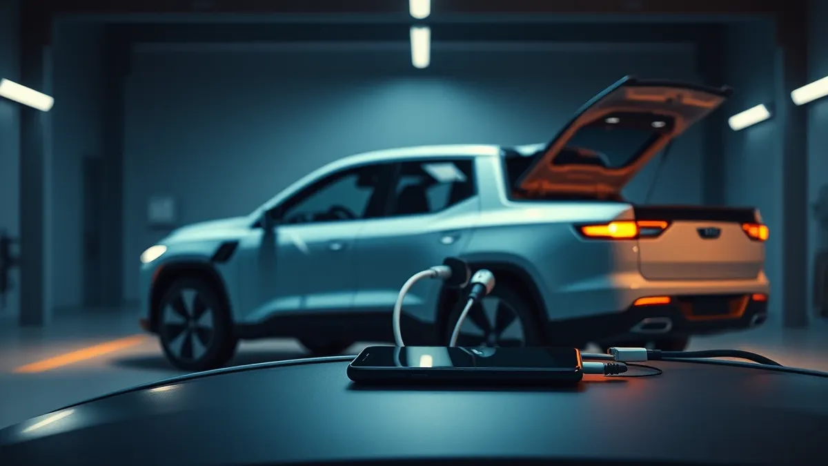 Slate Truck Uses Phone Tether for Initial Software Update Transfer