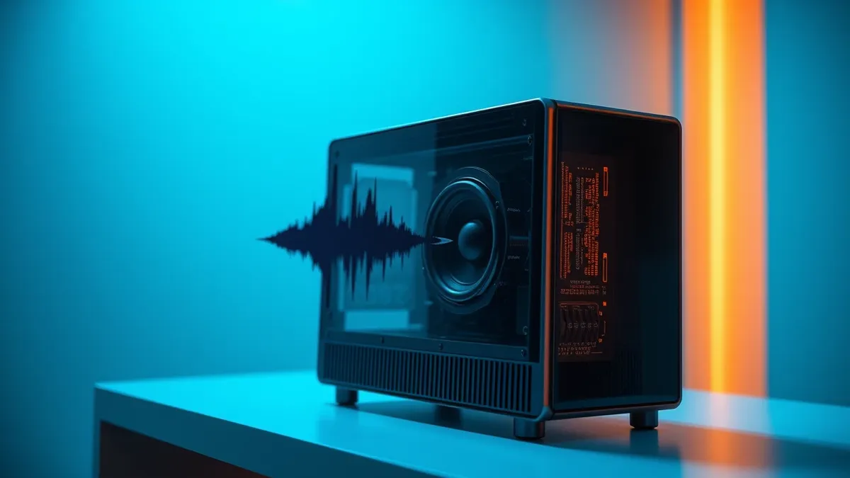 Illustration: A sleek desktop computer sits on a clean white surface.